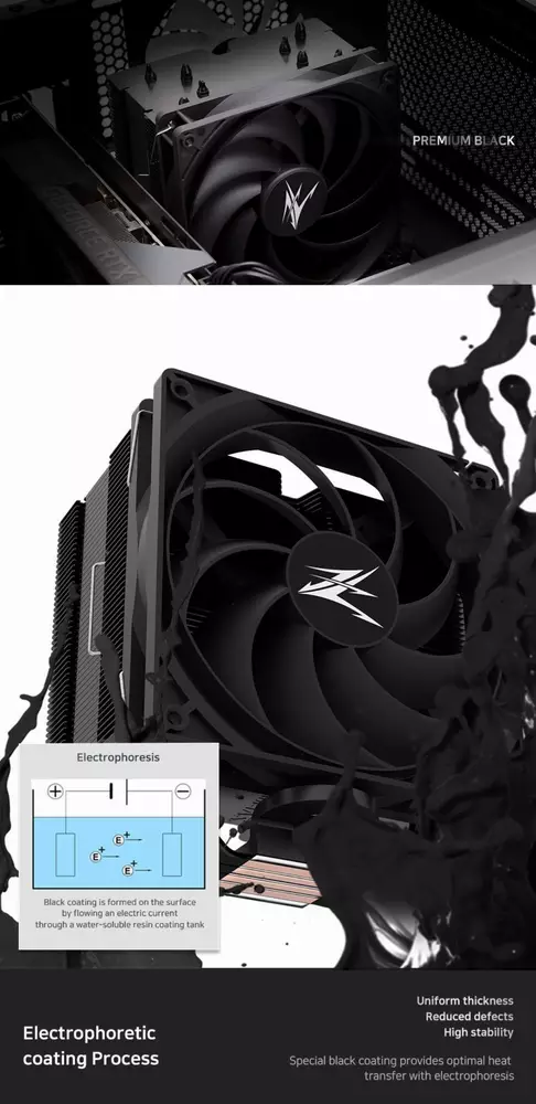 Охладител за процесор Zalman CNPS10X Performa CPU Cooler Black