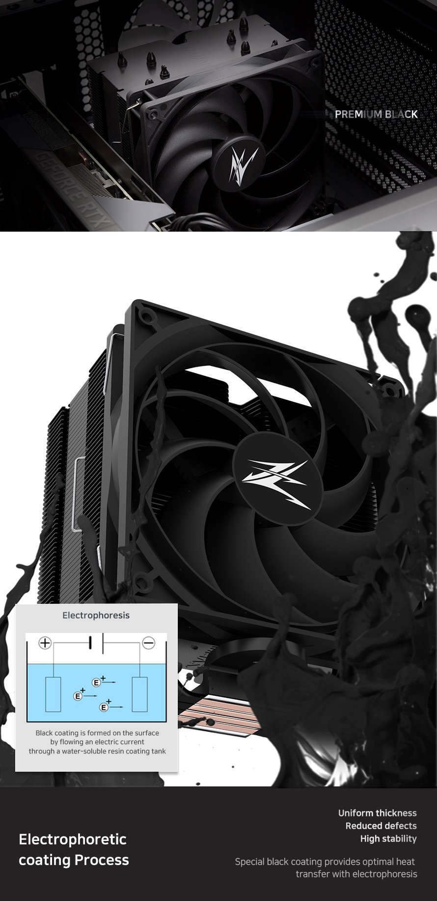 Охладител за процесор Zalman CNPS10X Performa CPU Cooler Black