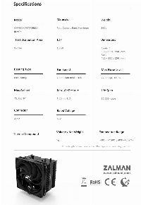 Охладител за процесор Zalman CNPS10X Performa CPU Cooler Black