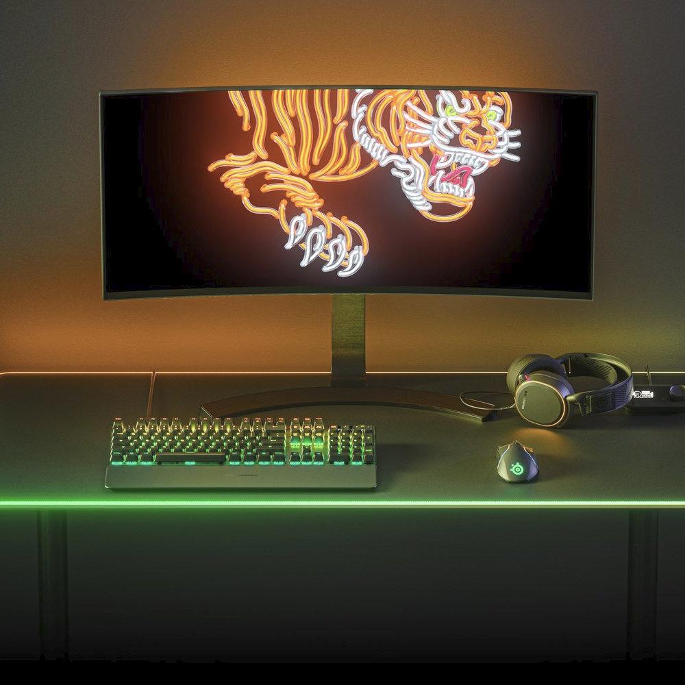 Геймърски пад SteelSeries QcK Prism Cloth 3XL, RGB, Черен
