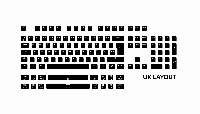 Капачки за механична клавиатура Steelseries PrismCaps PBT Doubleshot 105-Keycap White UK-Layout