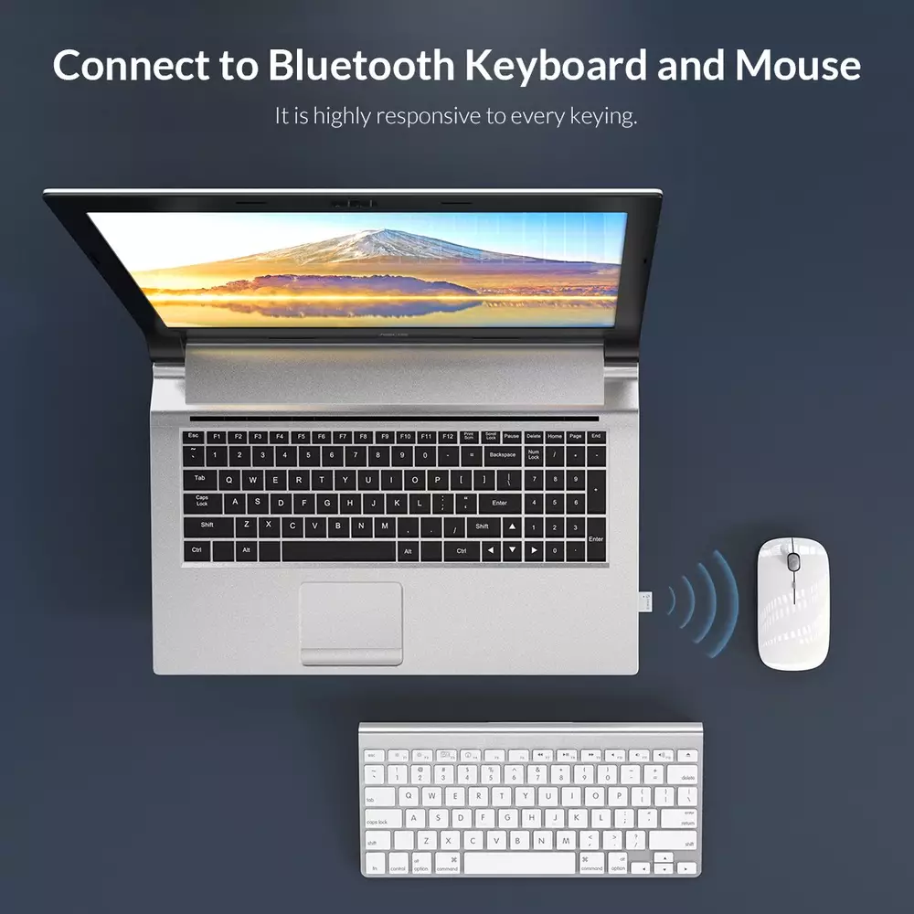 Блутут адаптер Orico BTA-508-WH Bluetooth 5.0 USB Adapter White