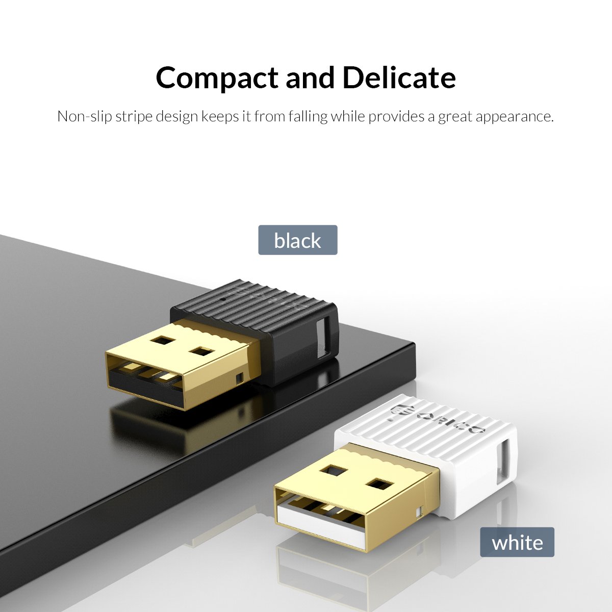 Блутут адаптер Orico BTA-508-WH Bluetooth 5.0 USB Adapter White 