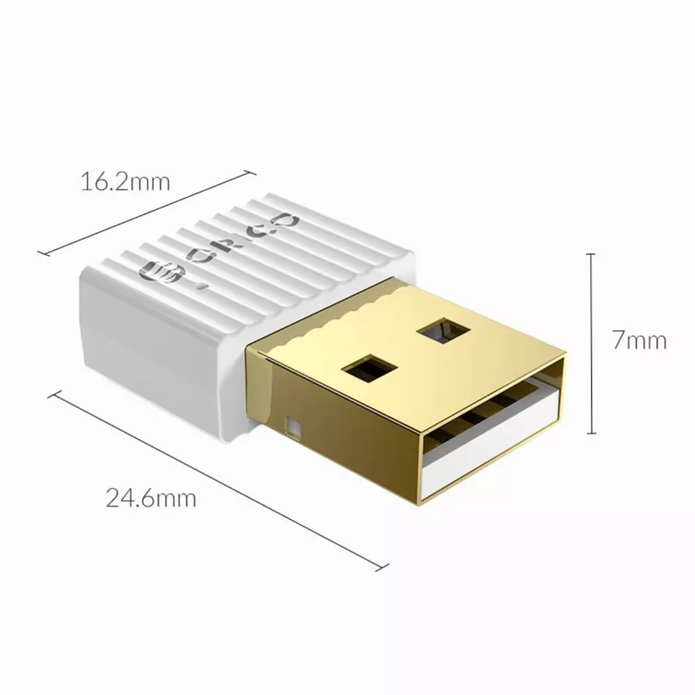 Блутут адаптер Orico BTA-508-WH Bluetooth 5.0 USB Adapter White