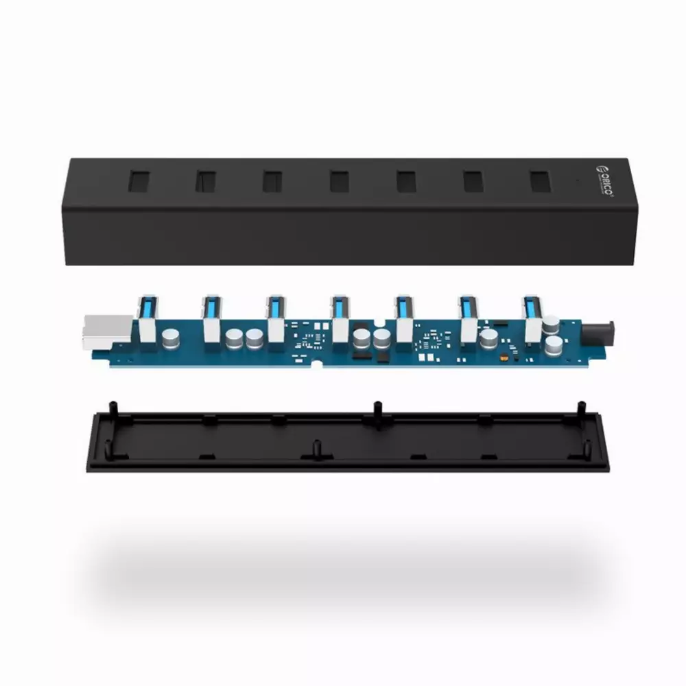 USB хъб Orico H7013-U3-BK USB3.0 HUB 7 port Black 