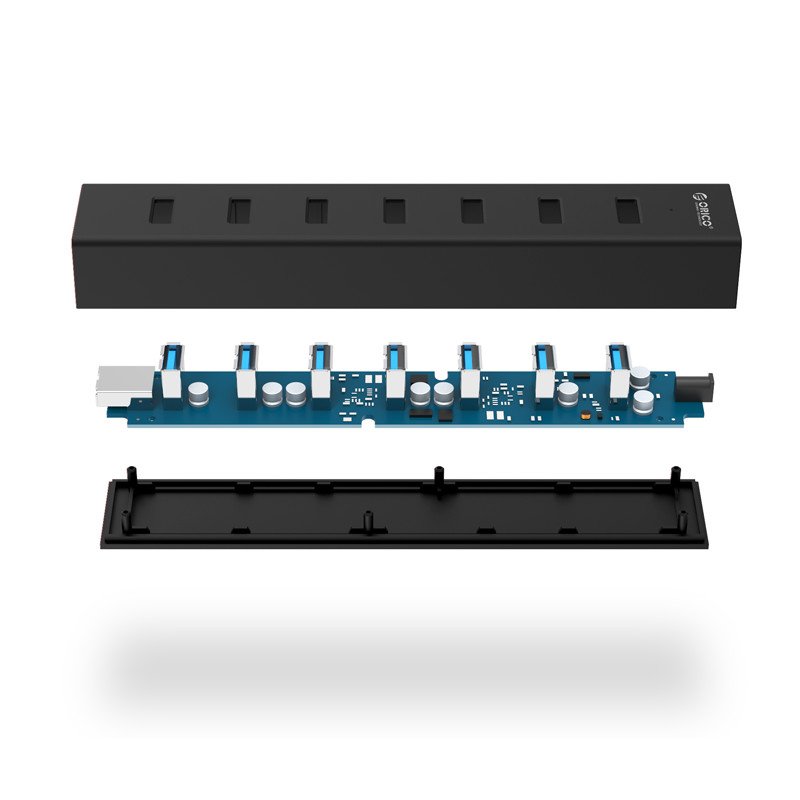 USB хъб Orico H7013-U3-BK USB3.0 HUB 7 port Black 
