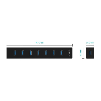 USB хъб Orico H7013-U3-BK USB3.0 HUB 7 port Black 