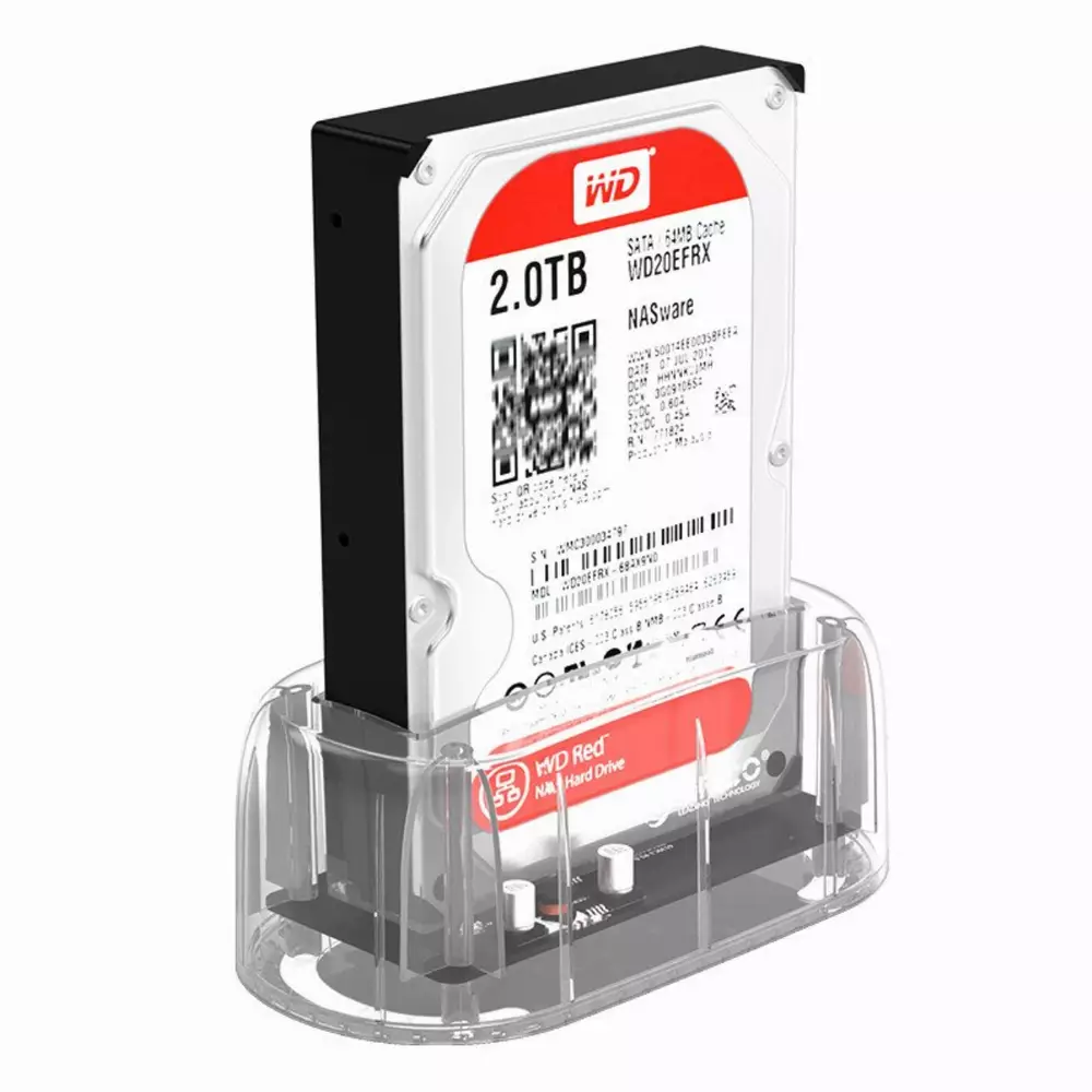Докинг станция Orico 6139C3-EU-CR Storage HDD/SSD Dock 2.5/3.5" Type-C Transparent