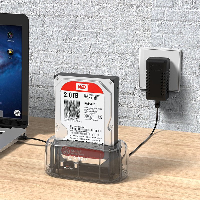 Докинг станция Orico 6139C3-EU-CR Storage HDD/SSD Dock 2.5/3.5" Type-C Transparent