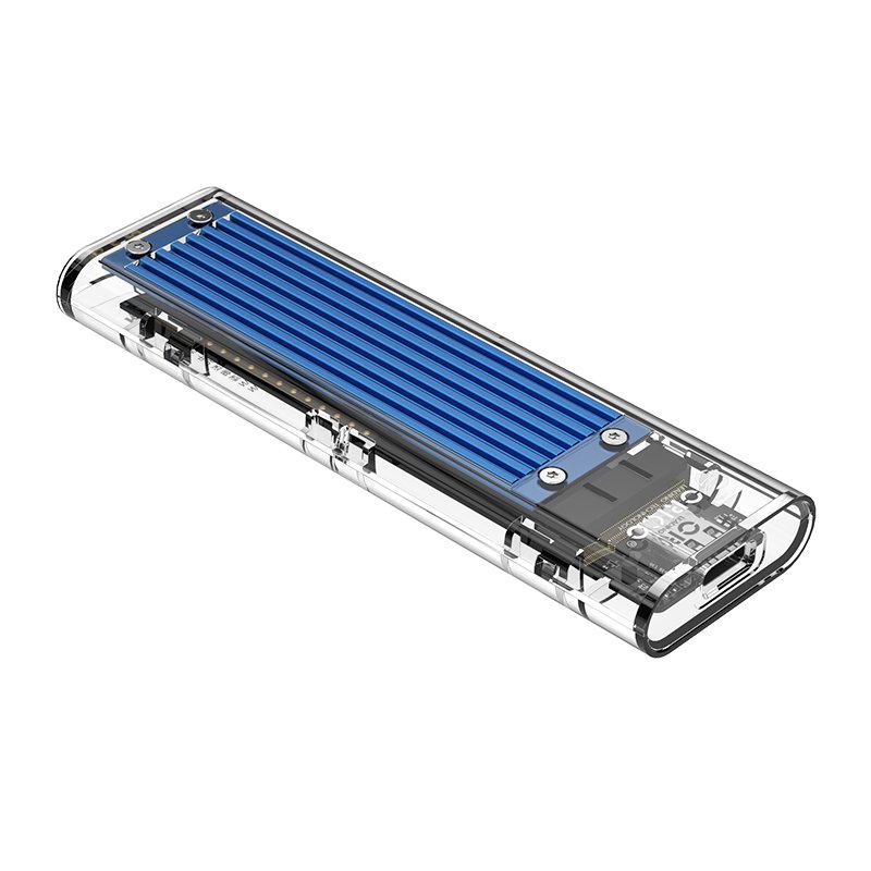 Външна кутия за диск Orico TCM2M-C3 Storage Case M.2 NVMe/SATA M/B key USB3.1 Type-C Gen.2 10Gbps Blue