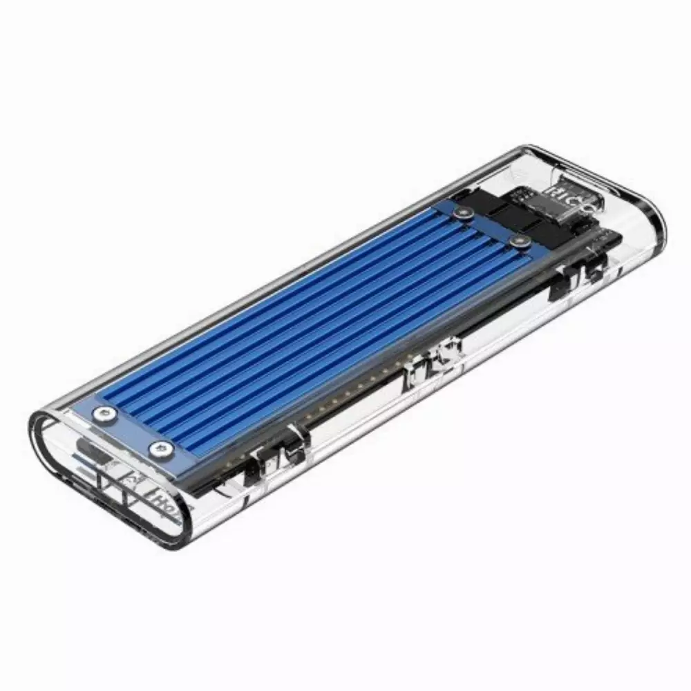 Външна кутия за диск Orico TCM2M-C3 Storage Case M.2 NVMe/SATA M/B key USB3.1 Type-C Gen.2 10Gbps Blue