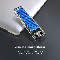 Външна кутия за диск Orico TCM2M-C3 Storage Case M.2 NVMe/SATA M/B key USB3.1 Type-C Gen.2 10Gbps Blue