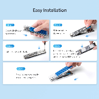 Външна кутия за диск Orico TCM2M-C3 Storage Case M.2 NVMe/SATA M/B key USB3.1 Type-C Gen.2 10Gbps Blue