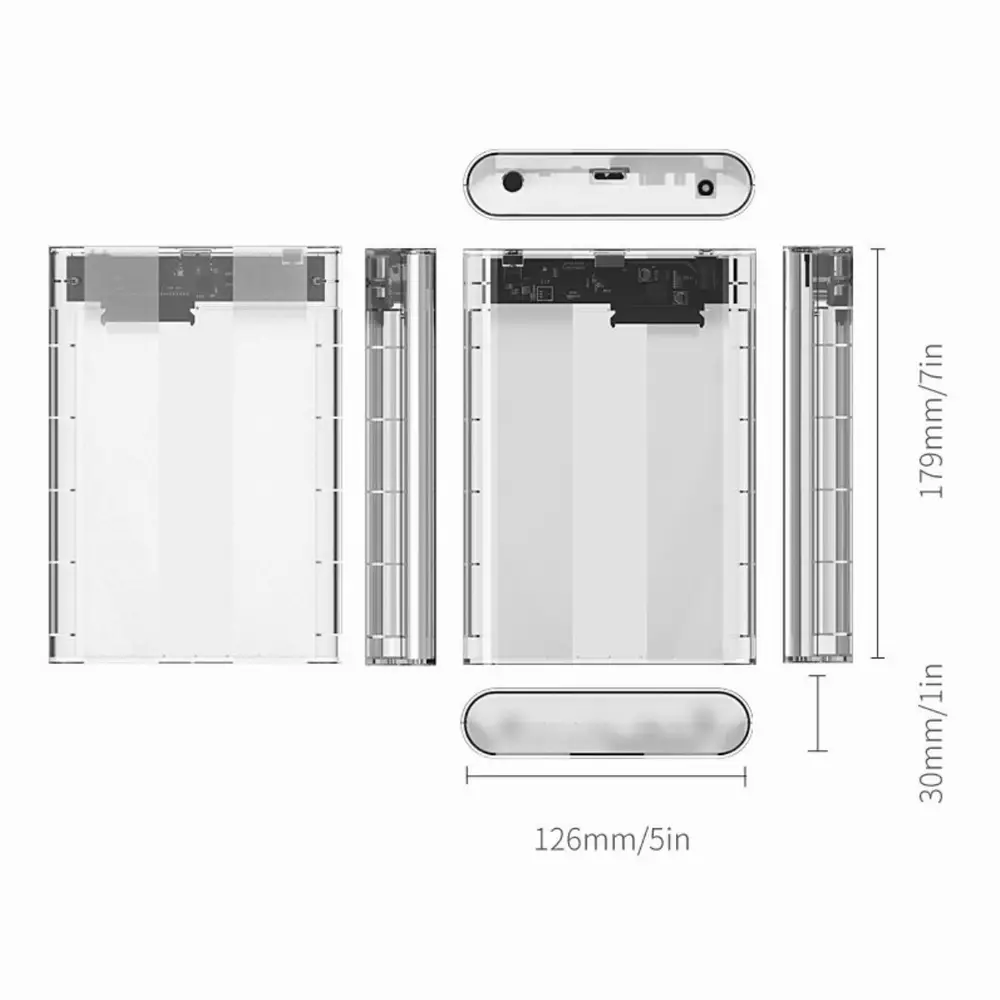 Външна кутия за диск Orico 3139U3 Storage Case 3.5" USB3.0 Тransparent