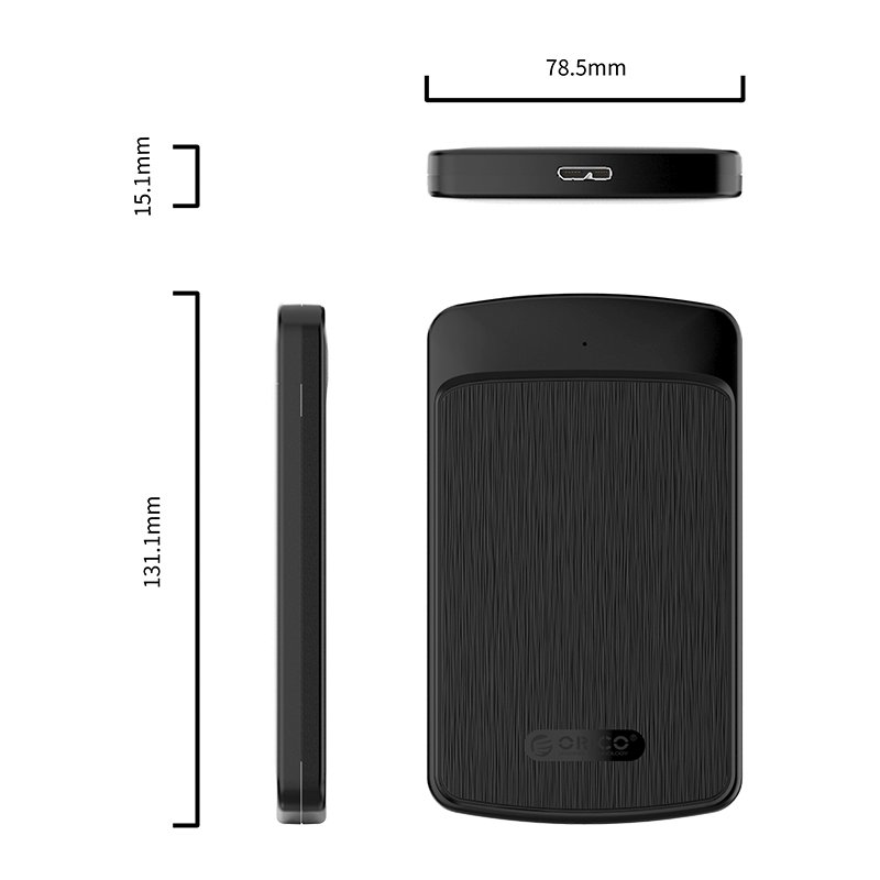 Boîtier externe pour disque Orico 2020U3-BK Storage Case 2.5" USB3.0