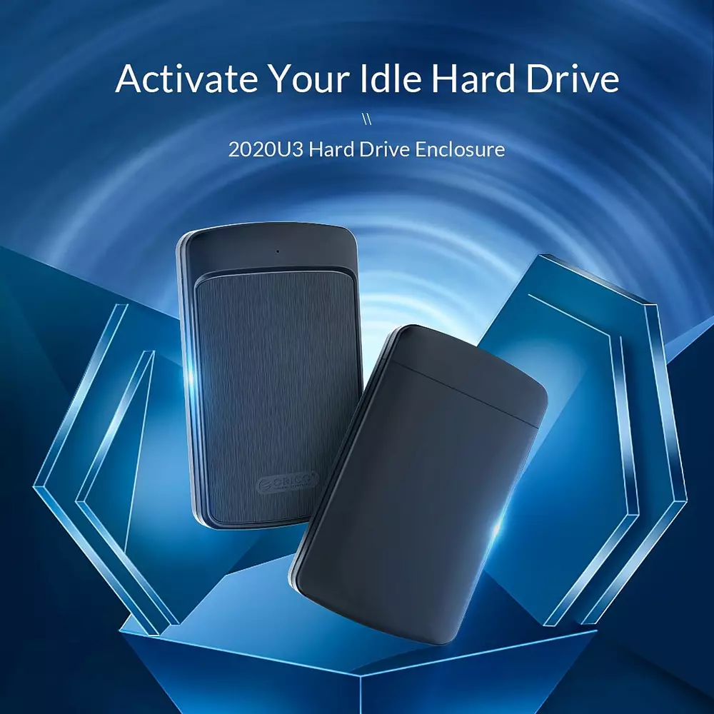 Външна кутия за диск Orico 2020U3-BK Storage Case 2.5" USB3.0