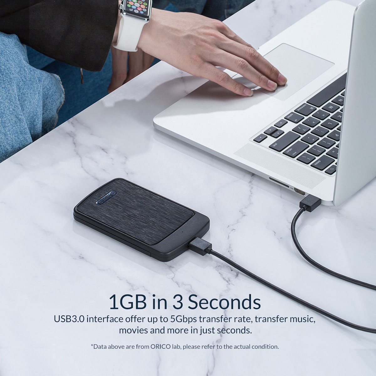 Boîtier externe pour disque Orico 2020U3-BK Storage Case 2.5" USB3.0