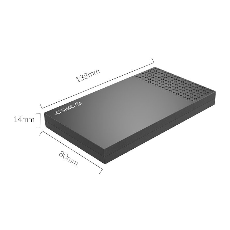  Външна кутия за диск Orico 2526C3-BK Storage Case 2.5" USB Type-C Black