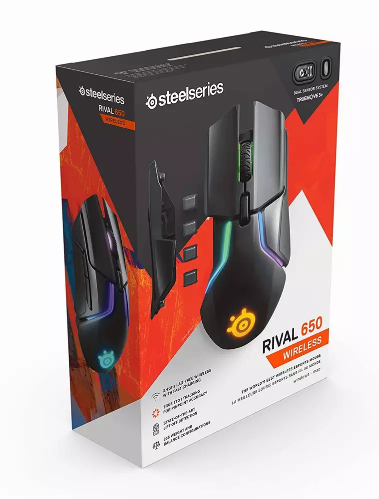 Геймърска мишка SteelSeries Rival 650 Wireless RGB