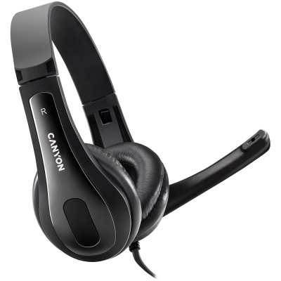 CANYON CHSU-1 basic PC Headset With Microphone USB - CNS-CHSU1B