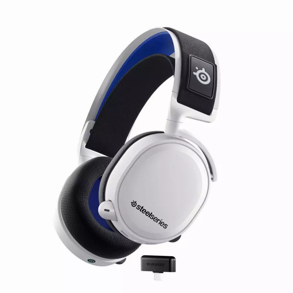 Геймърски слушалки SteelSeries Arctis 7P+ White