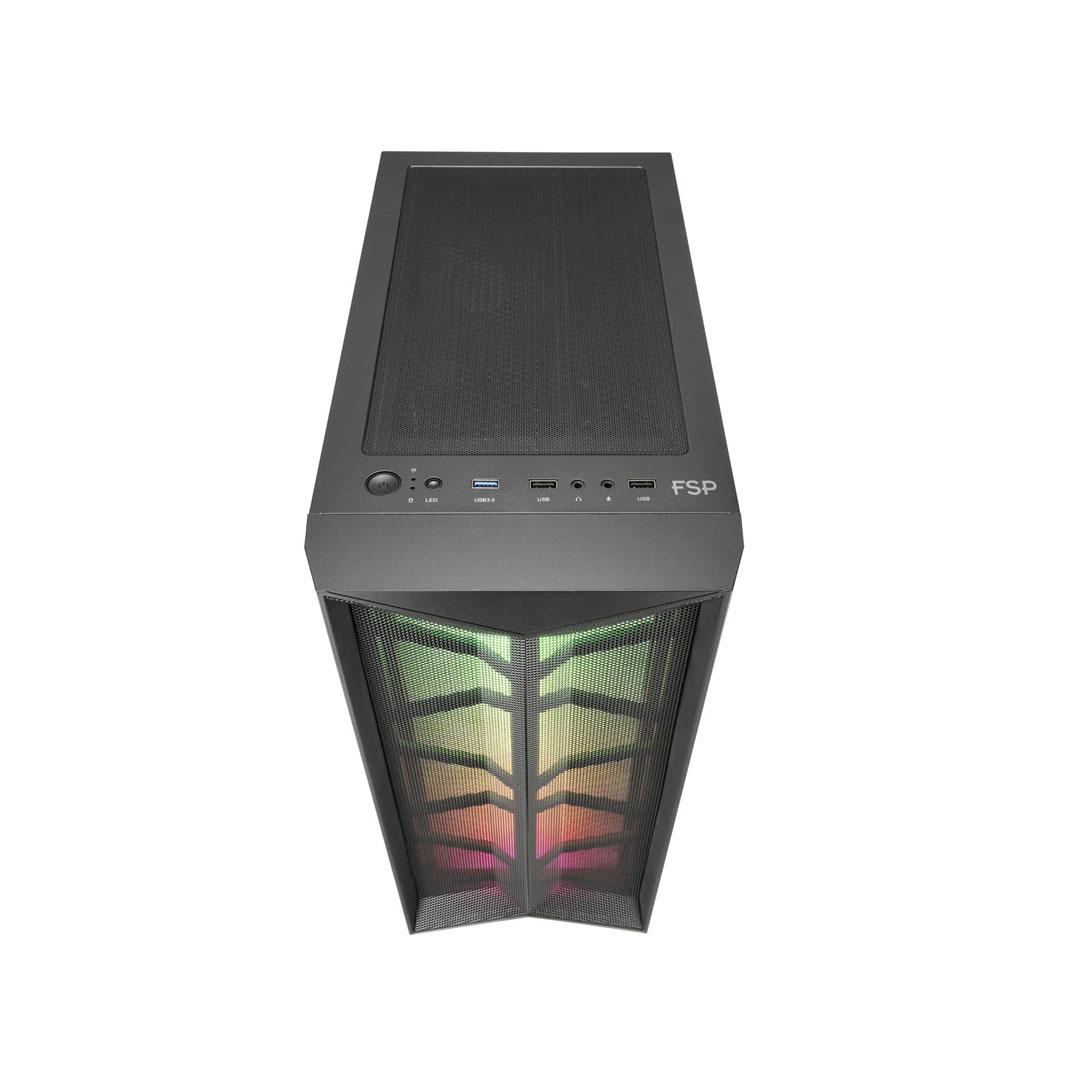Кутия FSP CMT211 RGB TG Mid-Tower Black