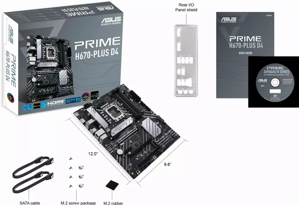 Дънна платка ASUS PRIME H670-PLUS D4 DDR4 LGA1700