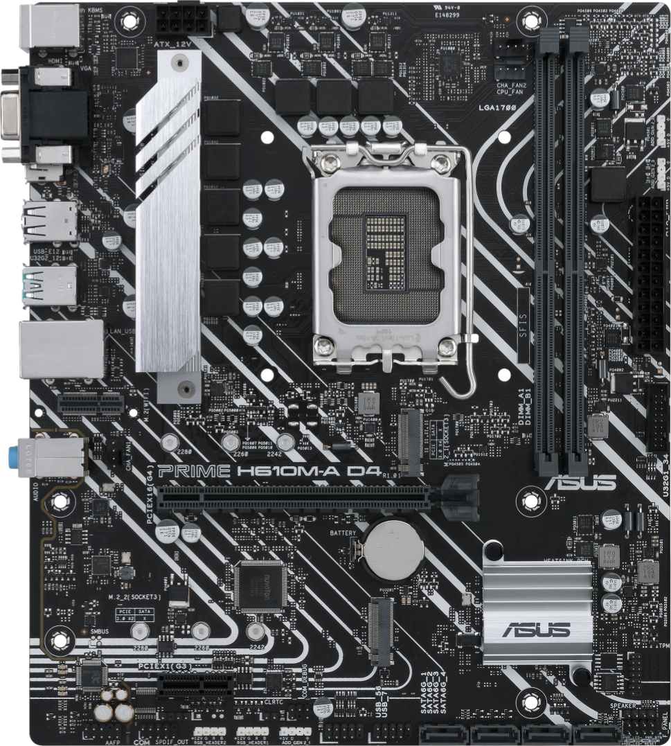 Дънна платка ASUS PRIME H610M-A D4 DDR4 LGA1700