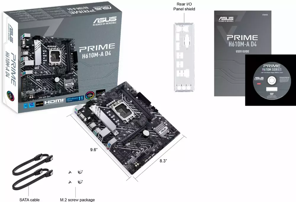 Дънна платка ASUS PRIME H610M-A D4 DDR4 LGA1700