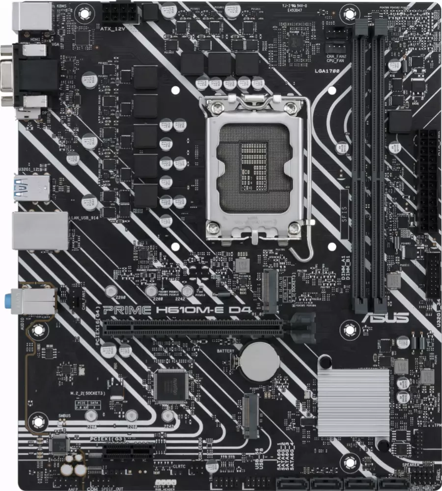 Дънна платка ASUS PRIME H610M-E D4 DDR4 LGA1700