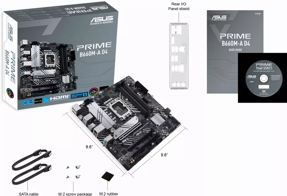 Дънна платка ASUS PRIME B660M-A D4 DDR4 LGA 1700 