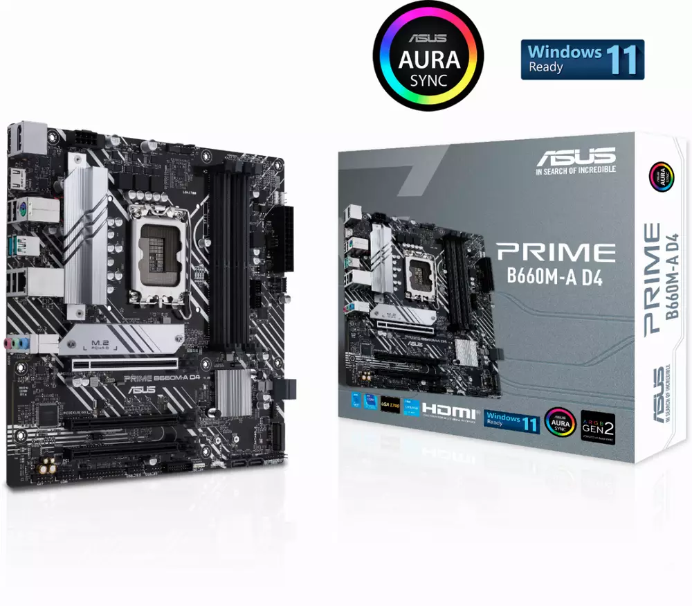 Дънна платка ASUS PRIME B660M-A D4 DDR4 LGA 1700