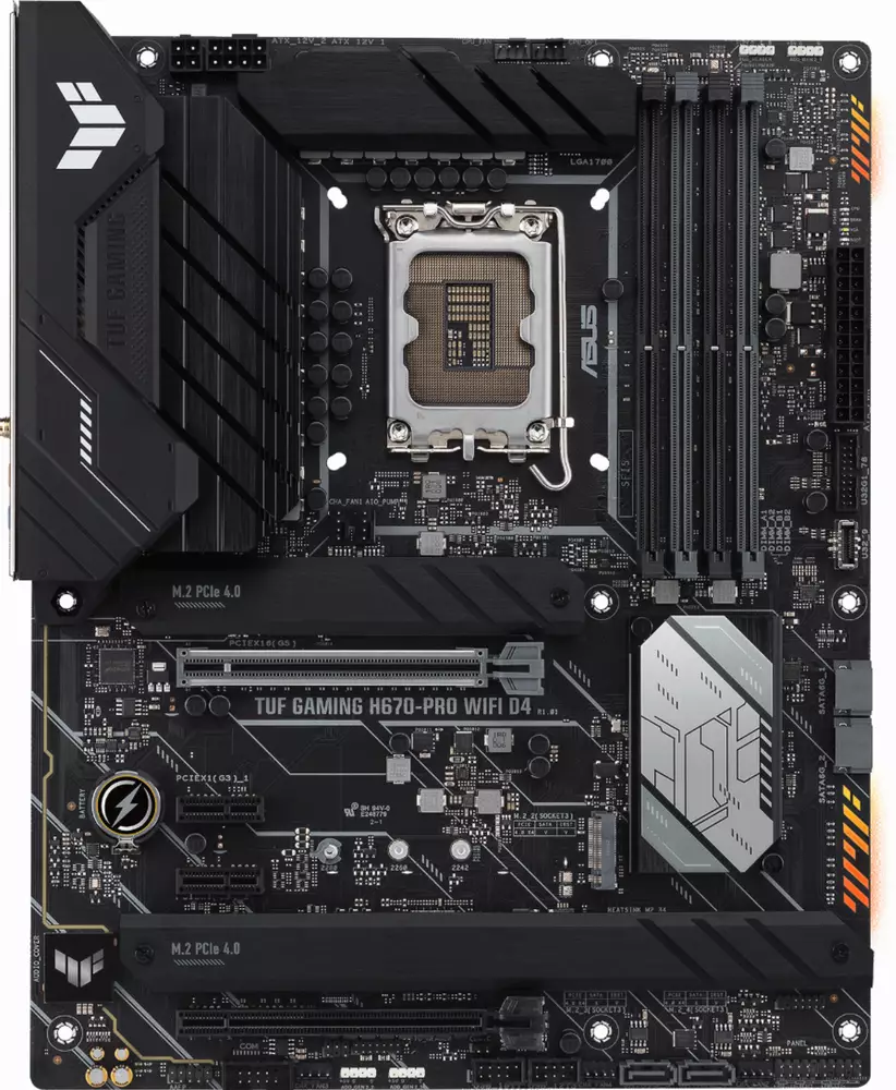 Дънна платка ASUS TUF GAMING H670-PRO WIFI D4 DDR4 LGA1700