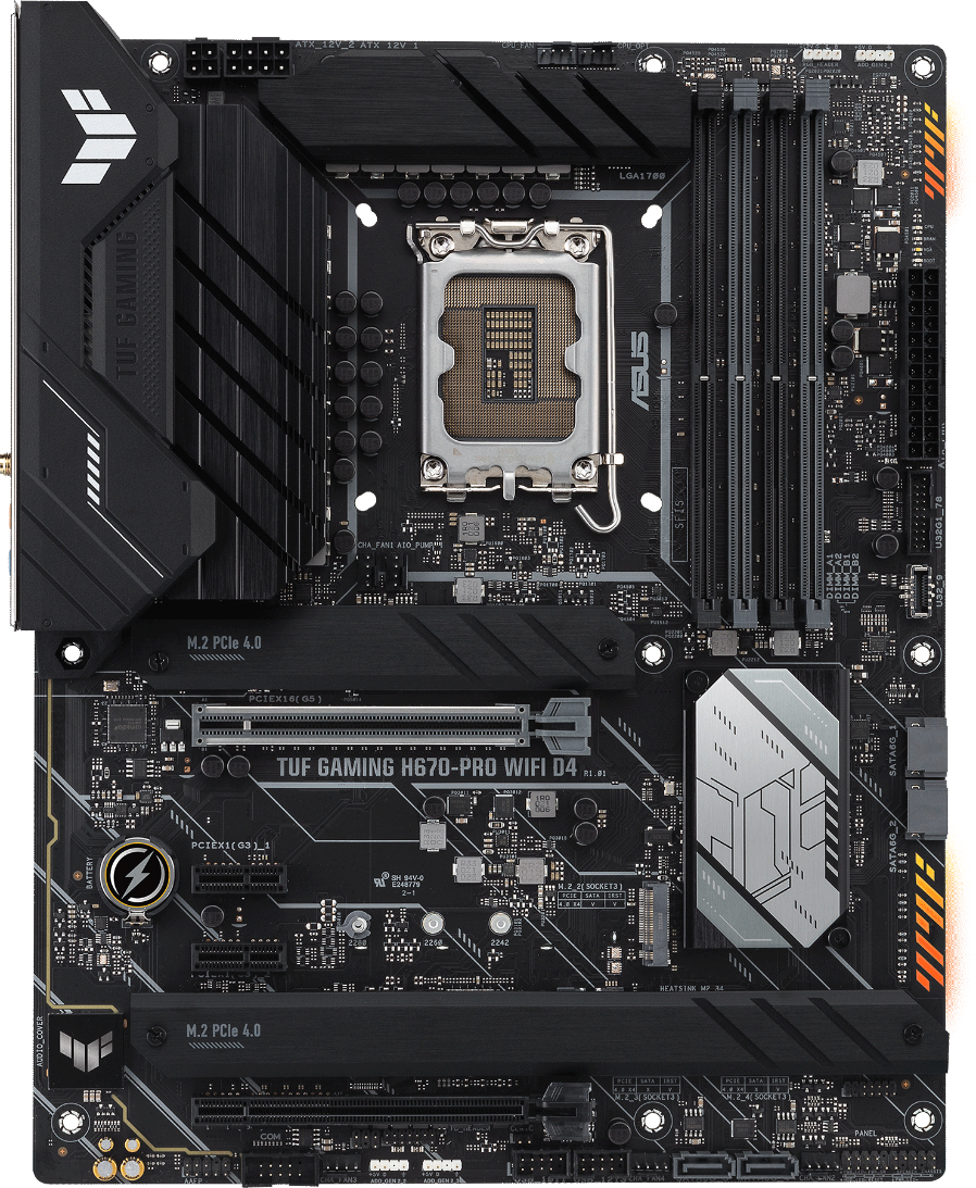 Дънна платка ASUS TUF GAMING H670-PRO WIFI D4 DDR4 LGA1700