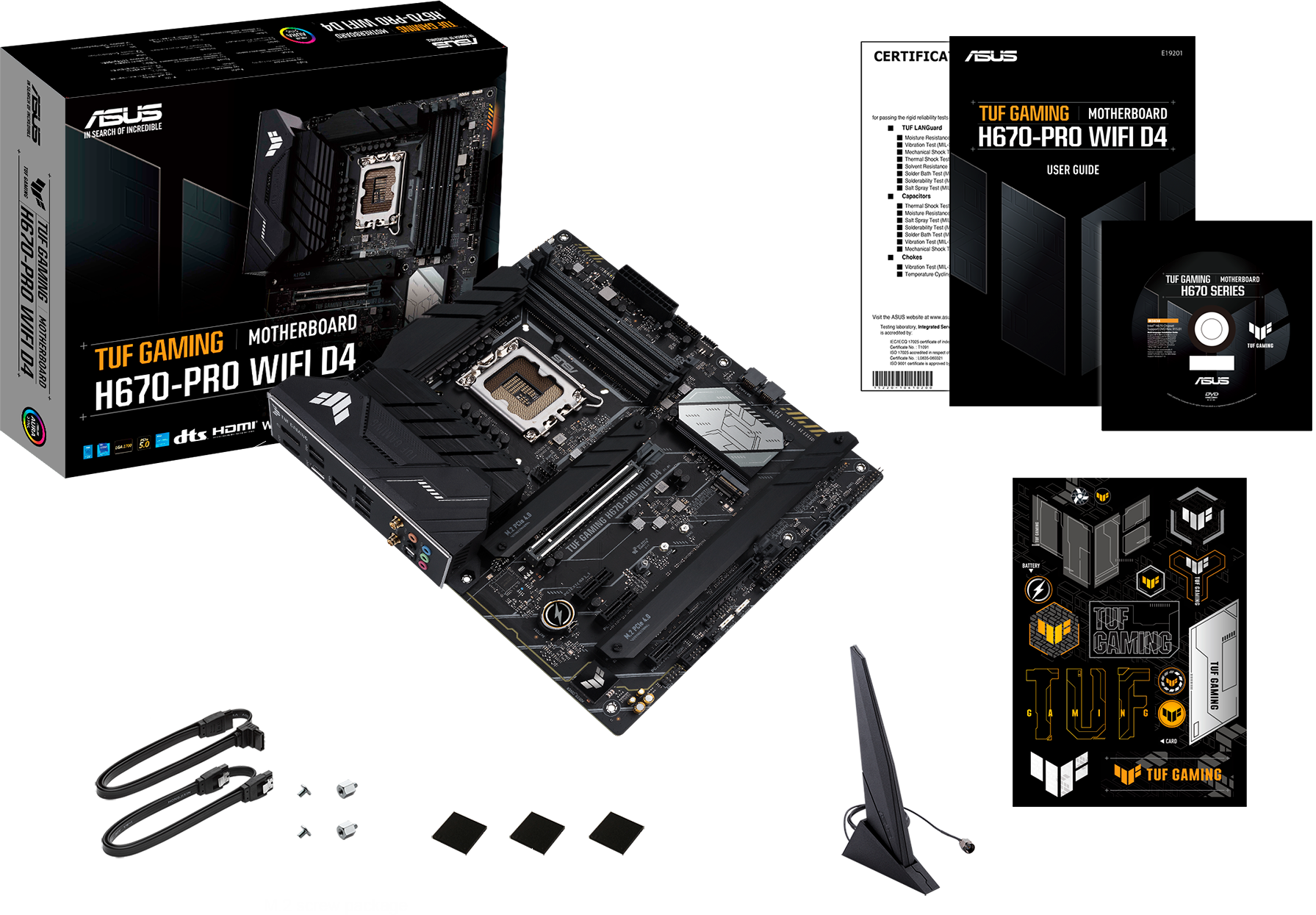 Дънна платка ASUS TUF GAMING H670-PRO WIFI D4 DDR4 LGA1700