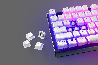 Капачки за механична клавиатура Steelseries PrismCaps PBT Doubleshot 105-Keycap White UK-Layout