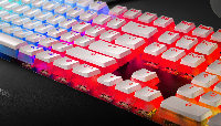 Капачки за механична клавиатура Steelseries PrismCaps PBT Doubleshot 105-Keycap White UK-Layout
