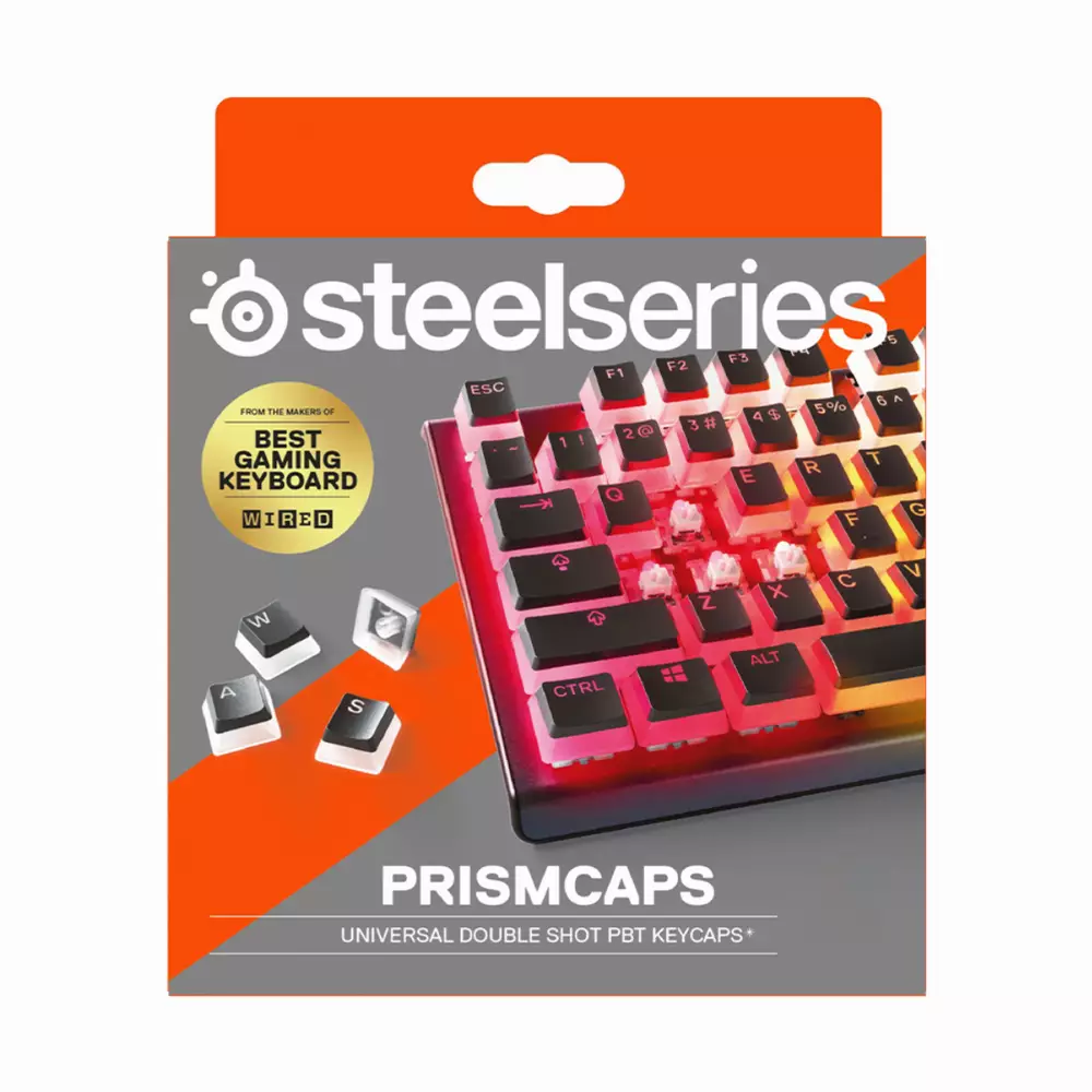 Καπάκια για μηχανικό πληκτρολόγιο Steelseries PrismCaps PBT Doubleshot 105-Keycap Black UK-Layout