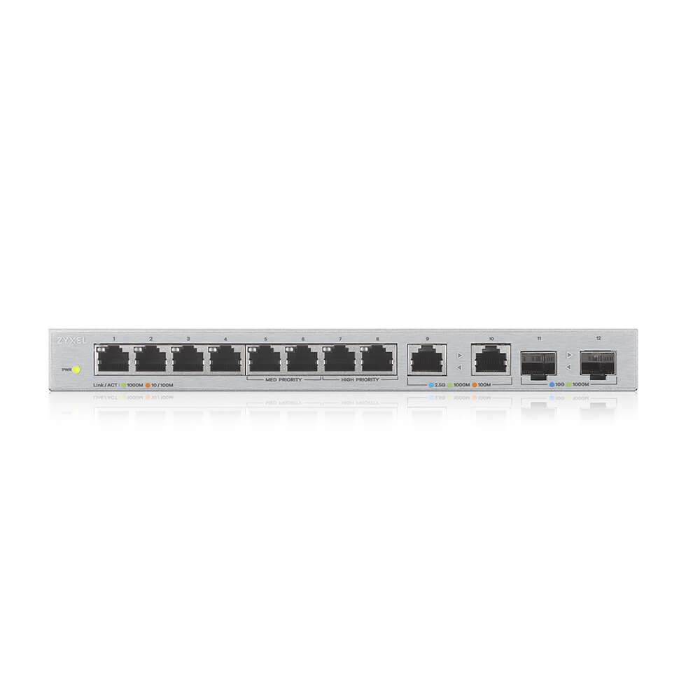 Суич ZYXEL XGS1010-12, 10 портов неуправляем, Gigabit, 2xSFP 