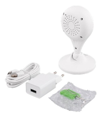 Смарт камера DELTACO SH-IPC01, 720p, WiFi, WiFi 2.4GHz, IR 10m, 1/4" CMOS, microSD, Бяла