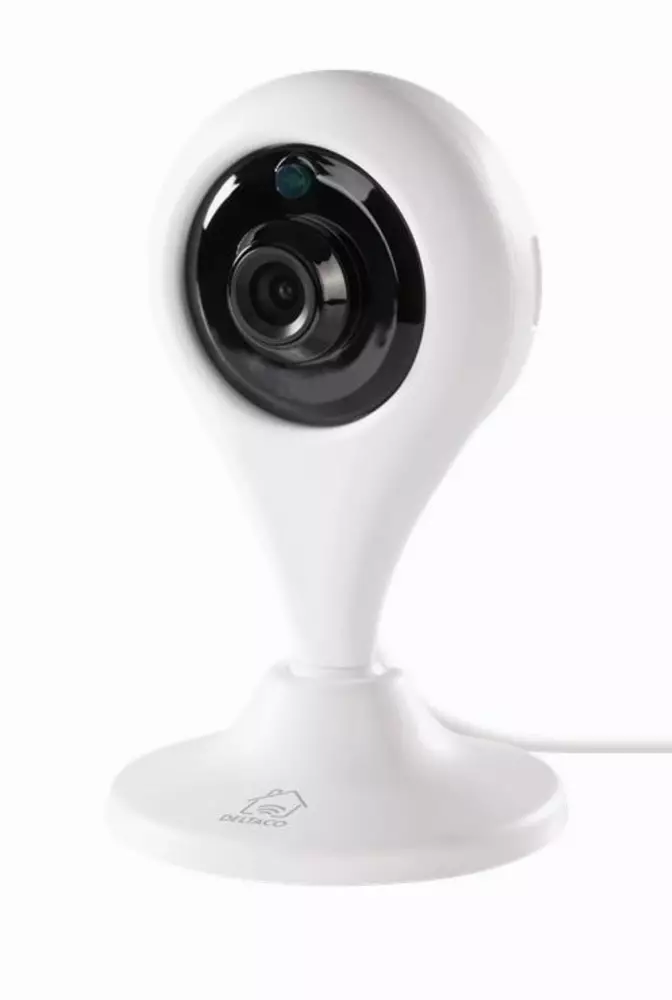Смарт камера DELTACO SH-IPC01, 720p, WiFi, WiFi 2.4GHz, IR 10m, 1/4" CMOS, microSD, Бяла