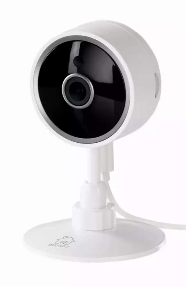 Смарт камера DELTACO SH-IPC02, 1080p, WiFi 2.4GHz, IR 10m, 1/4" CMOS, microSD, Бяла
