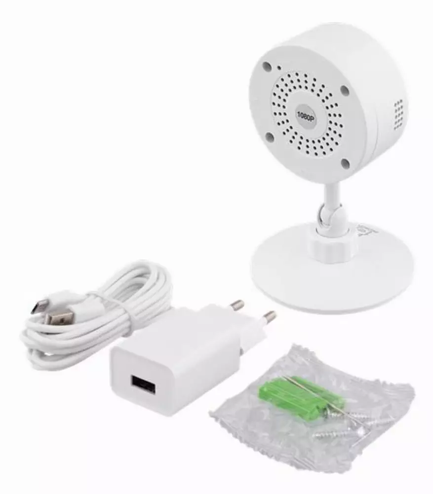 Смарт камера DELTACO SH-IPC02, 1080p, WiFi 2.4GHz, IR 10m, 1/4" CMOS, microSD, Бяла
