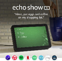 Смарт тонколона Amazon Echo Show 8, сензорен екран, гласов асистент, Черен