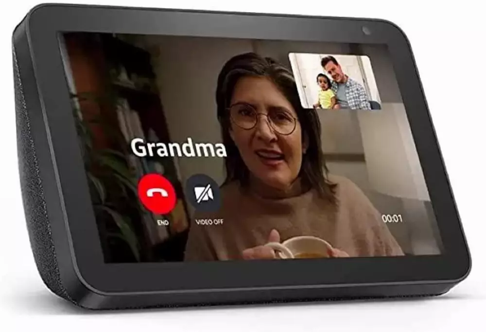 Смарт тонколона Amazon Echo Show 8, сензорен екран, гласов асистент, Черен