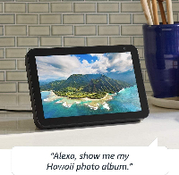 Смарт тонколона Amazon Echo Show 8, сензорен екран, гласов асистент, Черен