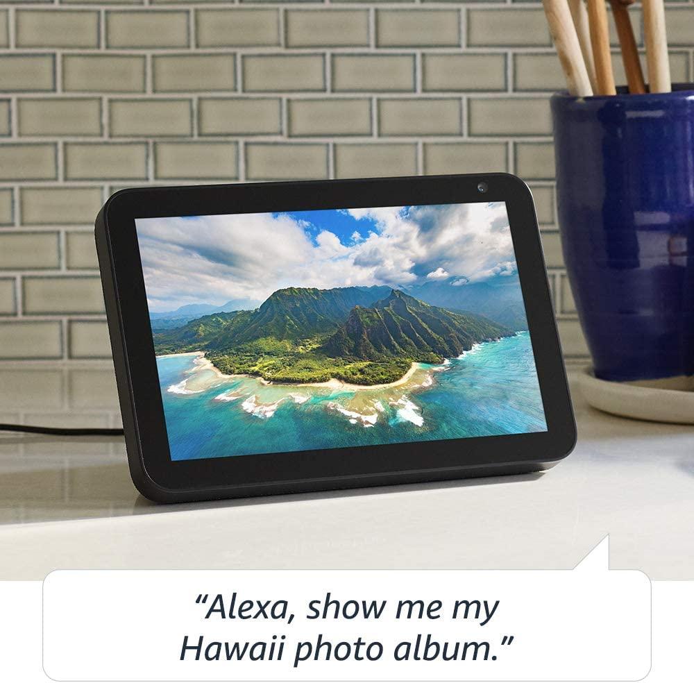 Смарт тонколона Amazon Echo Show 8, сензорен екран, гласов асистент, Черен