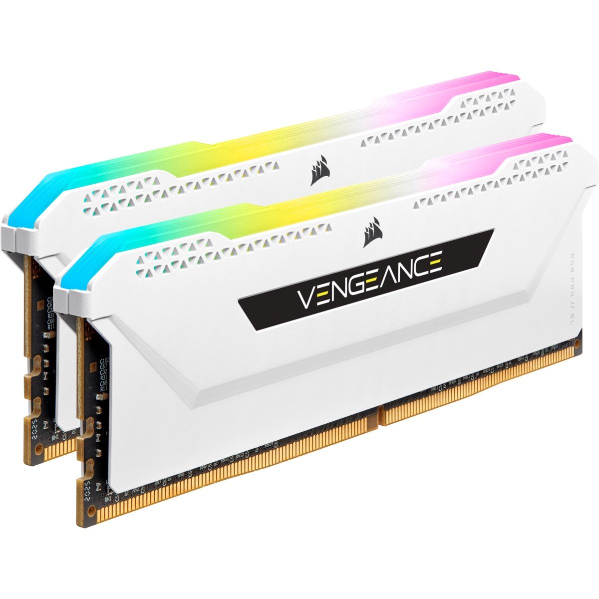 Памет Corsair Vengeance PRO SL RGB White 32GB (2x16GB) DDR4 3200MHz CL16 - CMH32GX4M2E3200C16W