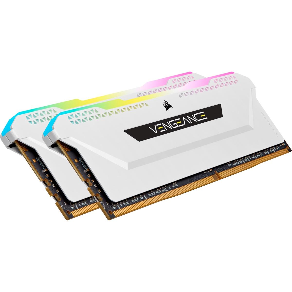 Памет Corsair Vengeance PRO SL RGB White 32GB (2x16GB) DDR4 3200MHz CL16 - CMH32GX4M2E3200C16W