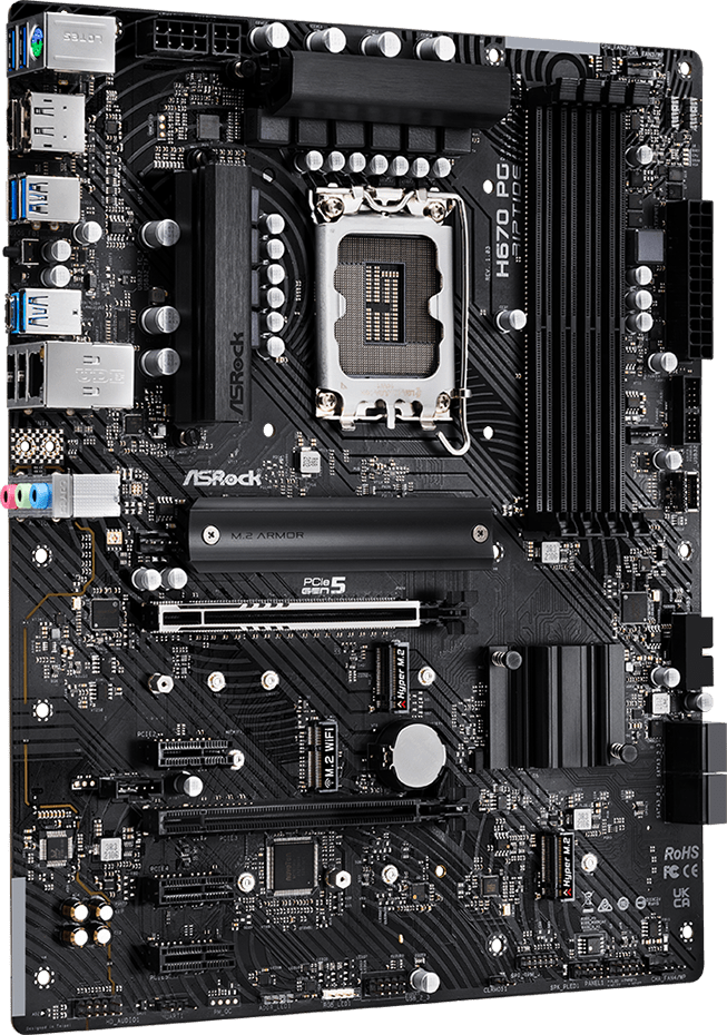 Дънна платка ASRock H670 PG Riptide LGA1700 DDR4